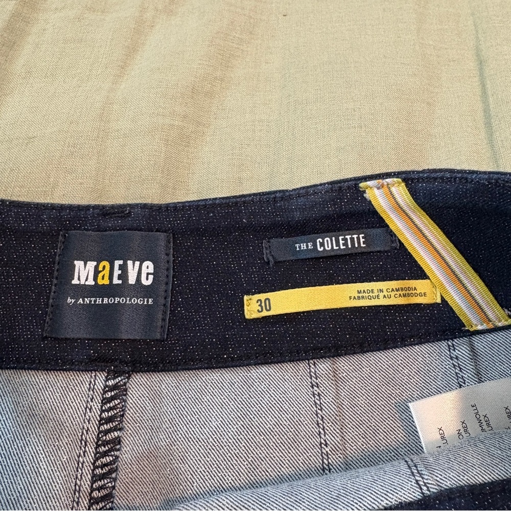Maeve Navy Flare Jeans SPARKLY! - Picture 5 of 12